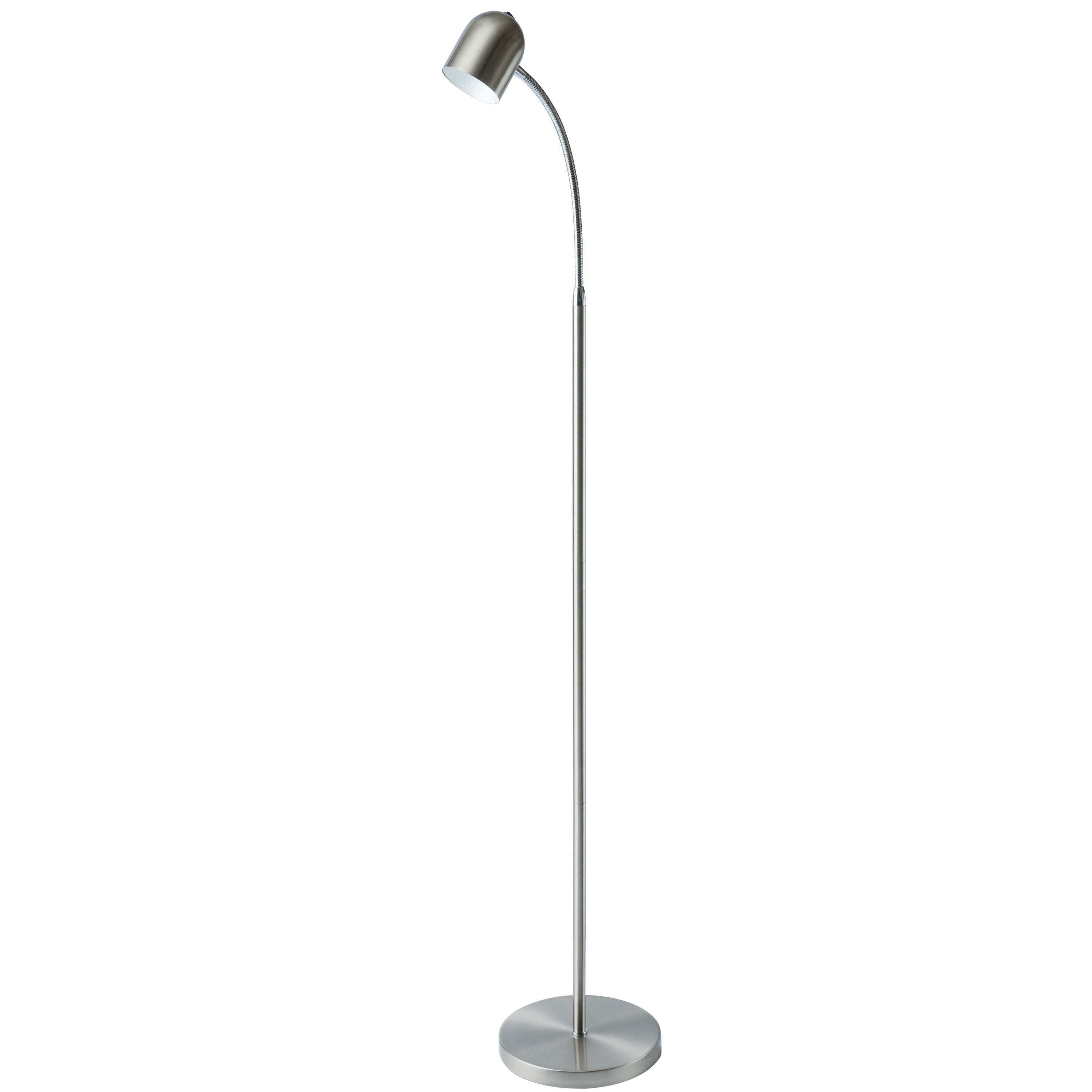 An adjustable construction and slim silhouette make the LED Lamp collection a versatile addition to home or office. The design features an integrated LED light. LED fixtures produce light at up to 90 percent better efficiency than incandescent lighting. The round metal base holds a rod that extend to a bendable arm at the top of the design. A sleek metal light housing, with a choice of finishes, complete the contemporary look. With its adjustable design and stylish, yet discrete profile, LED Lamps will add welcome light in virtually any corner of your home from living room to office space.