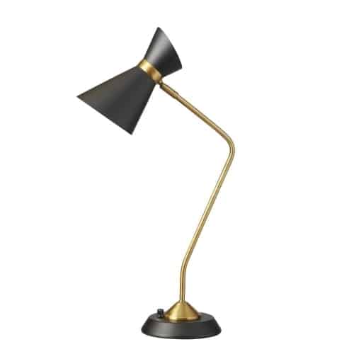 1 Light  Table Lamp, Matte Black / Vintage Bronze