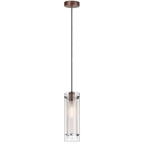 Subtle and intriguing details create a sophisticated allure in the Pasha family of lighting. The classic drop design gets a modern sheen, with sleek lines and chic contrasts. The metal drop frame is discrete, and comes in your choice of finish. A frosted glass cylinder set inside a slightly larger clear glass housing create a multi-dimensional look, and an understated gleam. Pasha lighting will satisfy discerning tastes, and enhance the clean, smooth surfaces of a kitchen or bar, and add a pop of artistry to the foyer.