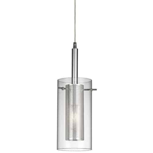 The Percy family of lighting makes a strong statement that will draw attention anywhere you place it in your home. The design emphasizes the perennial appeal of the classic straight drop with a modern sense of style. The metal frame, in your choice of finish, extends from a straight drop into a cylindrical housing. The utilitarian edge is softened by a cylindrical clear glass housing. Percy lighting makes an emphatic statement of modern aesthetic in your kitchen, hallway or bar area.