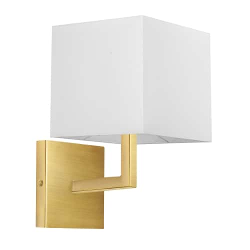 With its clean lines and geometric appeal, the Lucas family of lighting adds a distinctive modern aesthetic to your home décor. The look is sleek, with a modest profile and wall-mounted construction that allows it to blend easily with your stylish modern or minimalist furnishings. The metal frame is prominent in the design, with a square base, and arm angled upwards. The square shade echoes the geometric design. It's an eye-catching look that is available in a selection of color combinations from stylishly subtle to dramatically contrasting to suit your needs in a living room, foyer or bedroom.