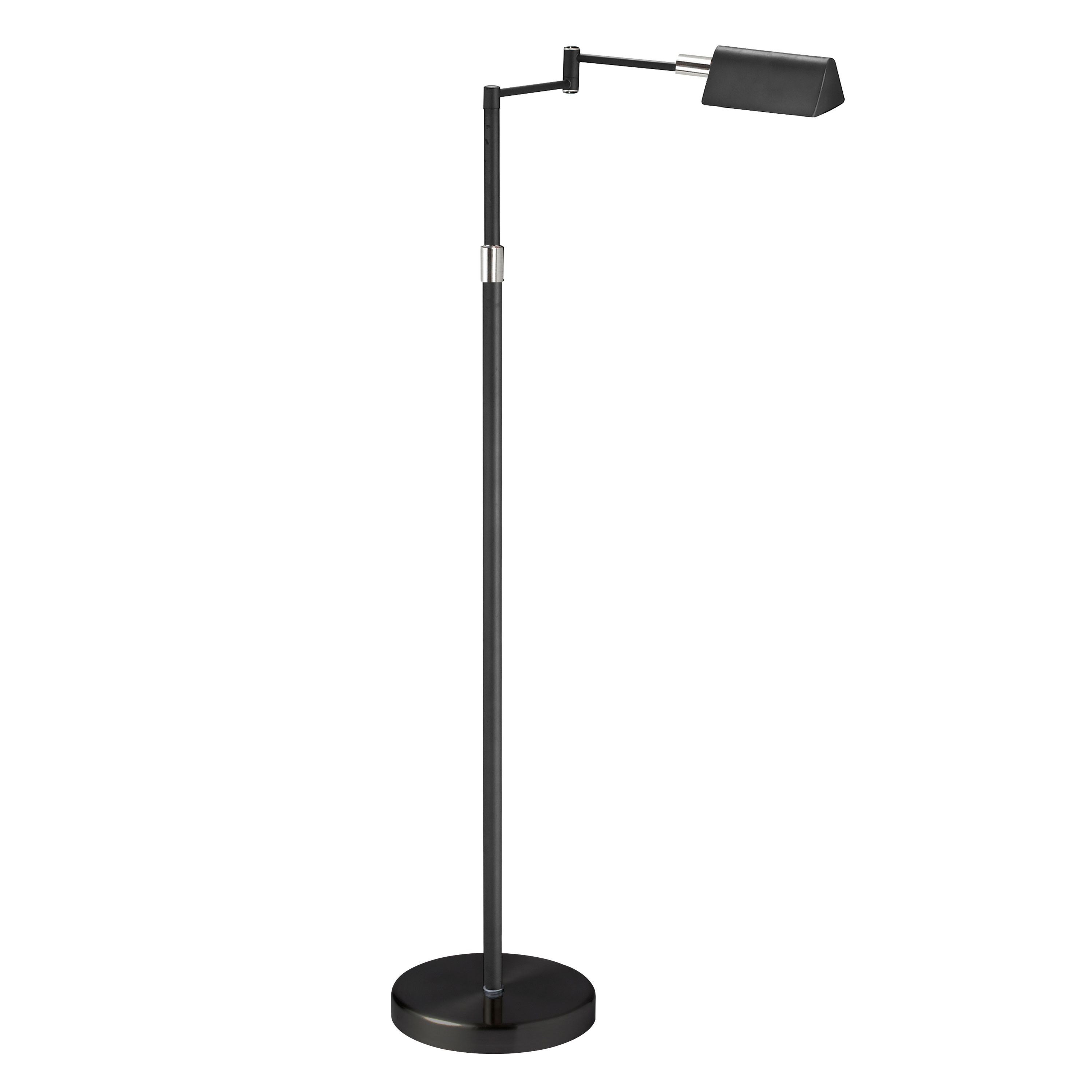 With clean lines and a stylish profile, the Adjustable LED family of portable lighting will easily adapt to your modern or minimalist décor. The design features an integrated LED light. LED fixtures produce light at up to 90 percent better efficiency than incandescent lighting.  The sleek metal frame comes in your choice of finish, and in a range of configurations to suit the needs of your space. It's an attention getting design with a very practical application. Adjustable LED lighting, with its convenient and versatile range of formats, will add both style and directional illumination to living rooms, bedrooms and office spaces.