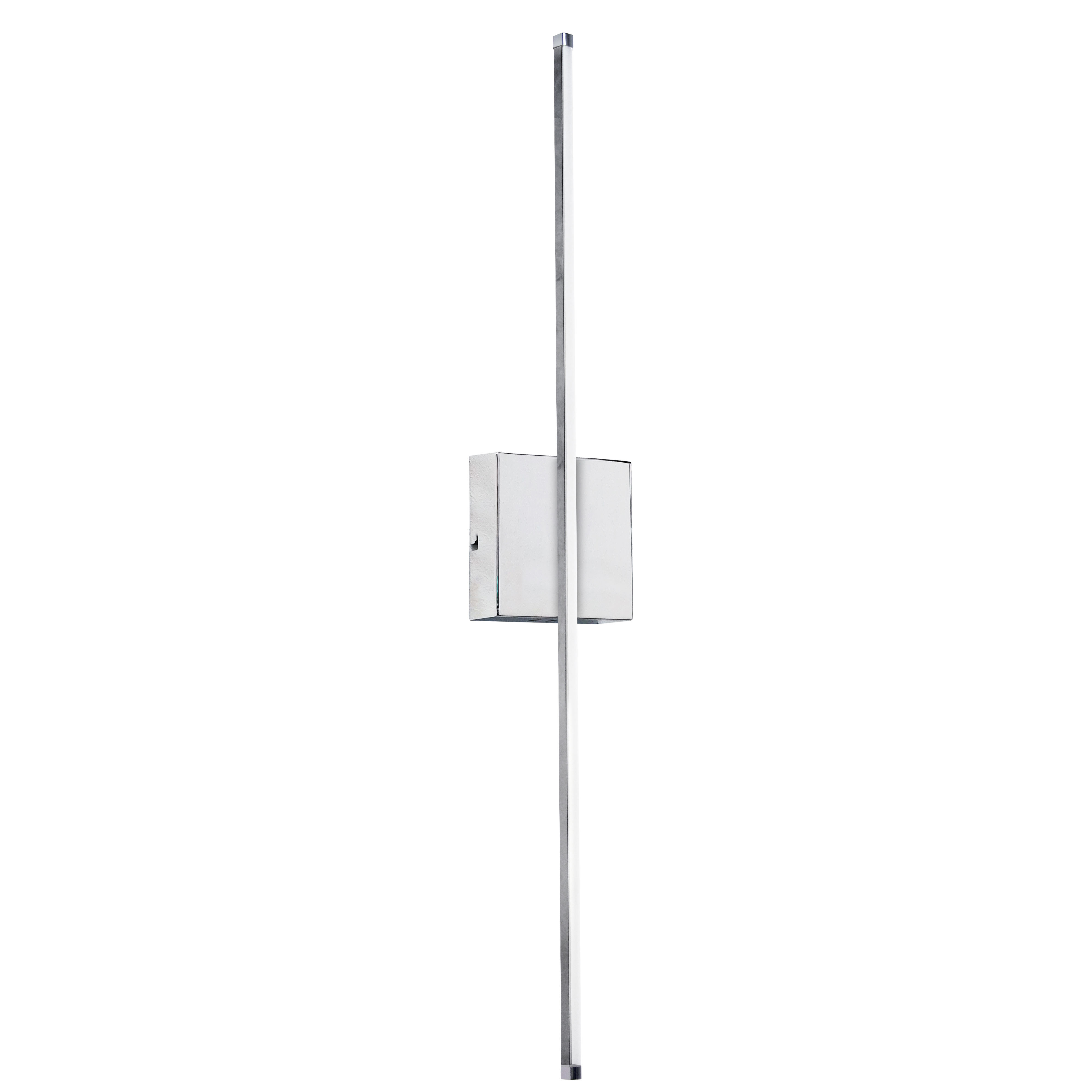 19W LED Wall Sconce, Polished Chrome with White Acrylic Diffuser