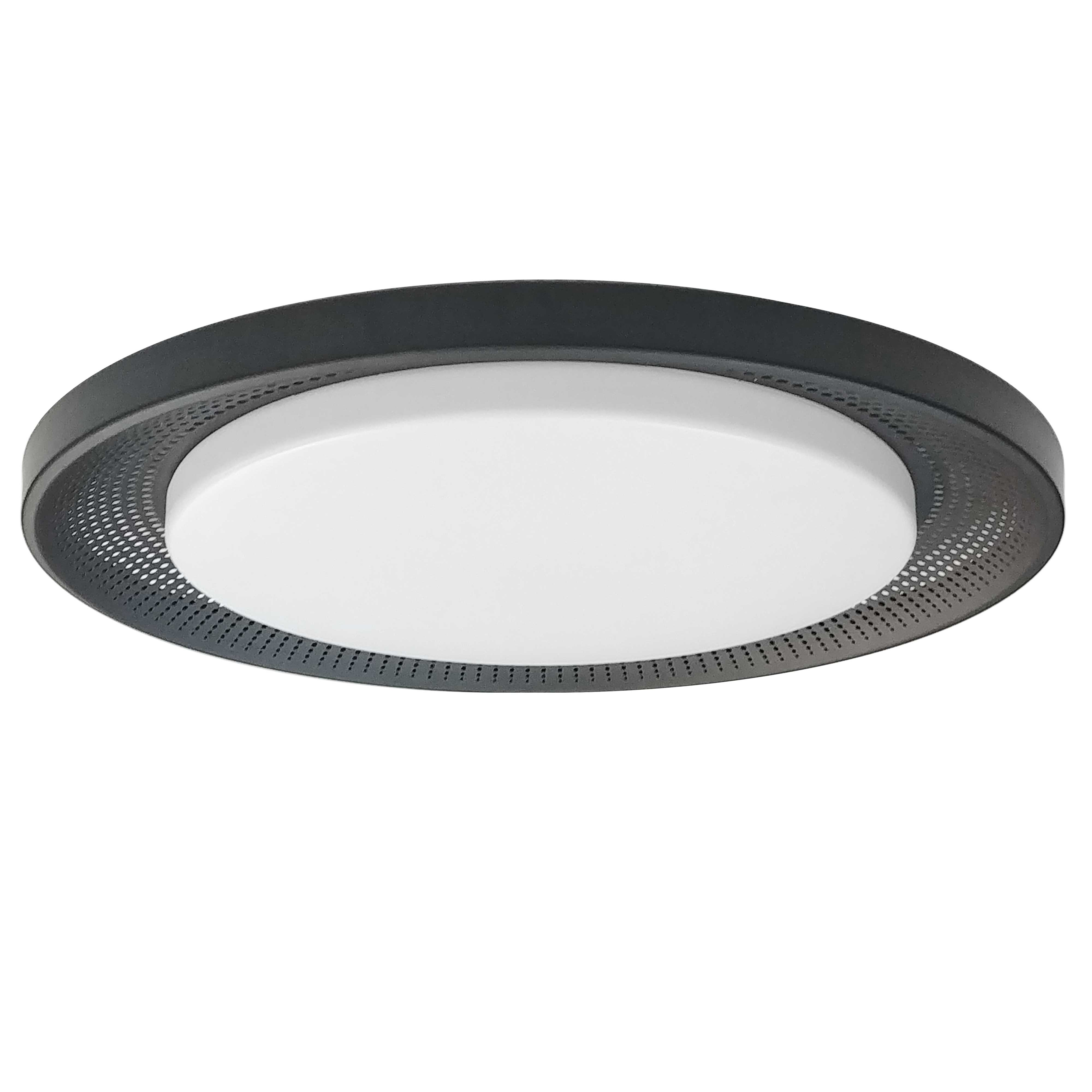 The Boulier family of lighting combines the smooth curve of the LED with textural appeal. The design features an integrated LED light. LED fixtures produce light at up to 90 percent better efficiency than incandescent lighting. The prominent metal frame in your choice of finish surrounds a round LED, with a perforated surface that overlaps an acrylic diffuser. The result is warm and efficient lighting with a slim profile and stylish look. It's an ingenious design with detail that draws the eye towards the furnishings that surround it in bedrooms, hallways, and many other areas of the home.