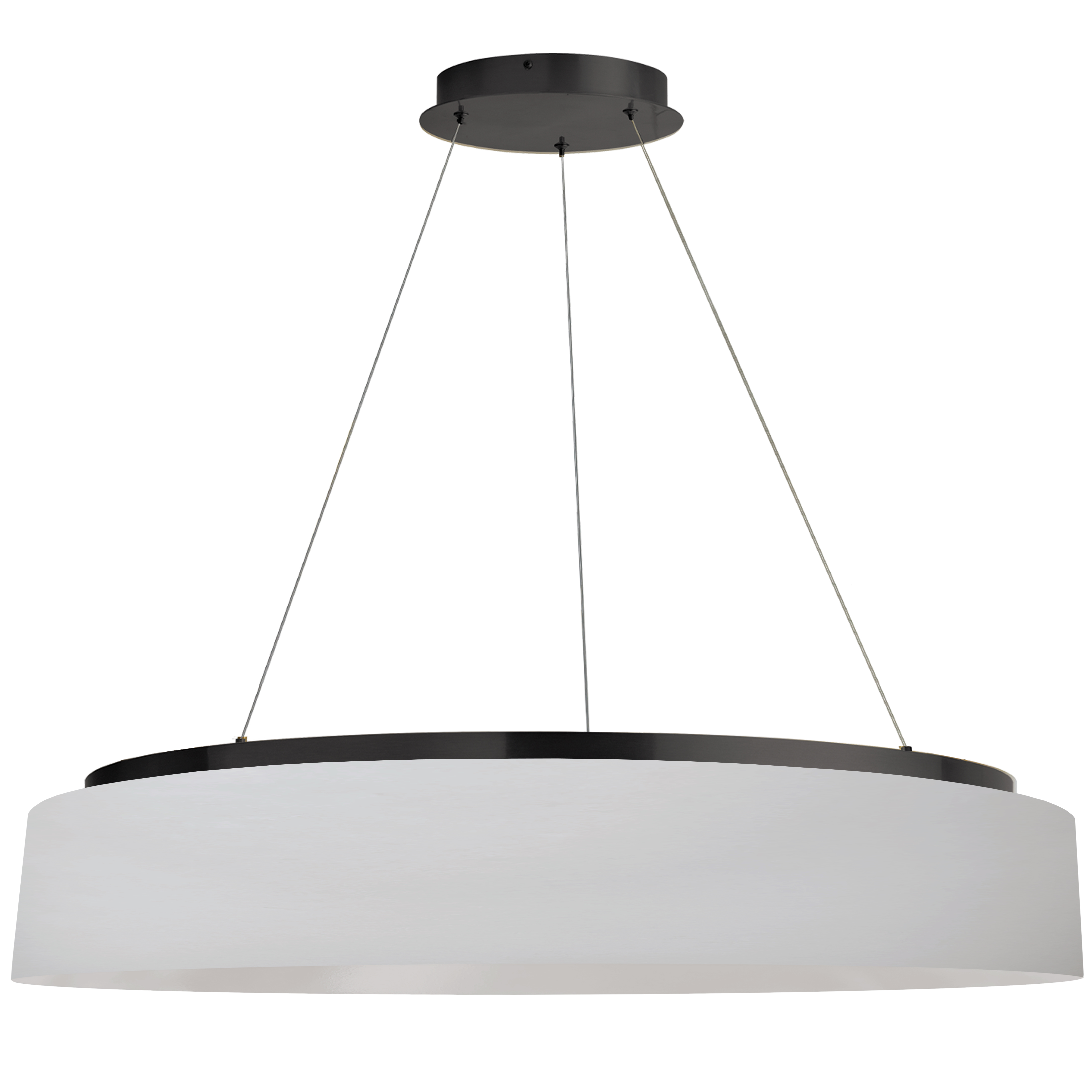 63W Chandelier, MB w/ WH Shade
