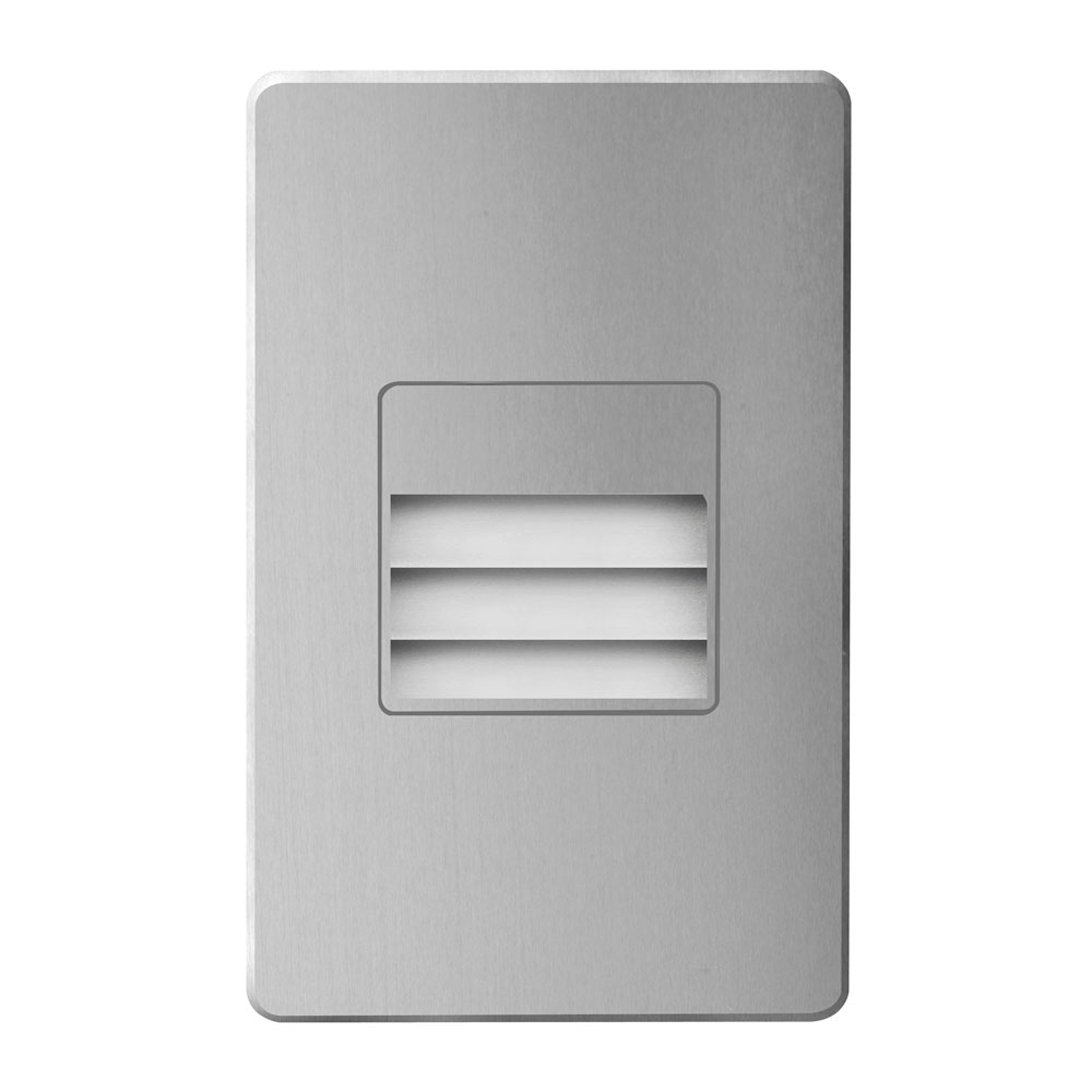 120VAC input, L125mmxW78mmxH37mm, 2700K, 3.3W IP65,  Brushed Aluminum Wall LED Light with Louver.