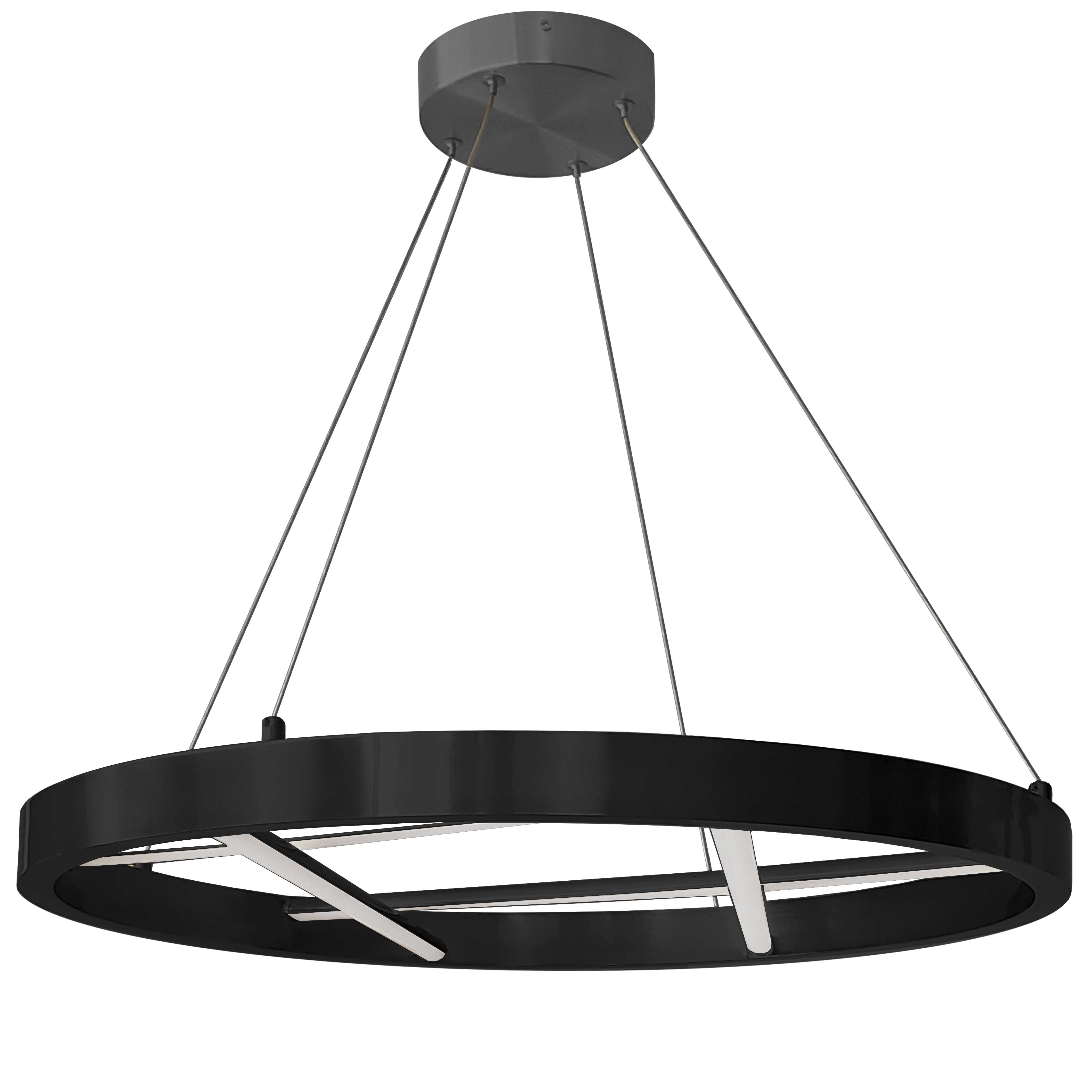 40W Chandelier,  MB w/ WH Silicone Diffuser