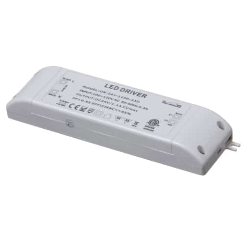 ETL 120VAC input, 24VDC output 30W Class II Triac Dimmable Power Supply 170x48x25mm for Strip Light, Constant Valtage.