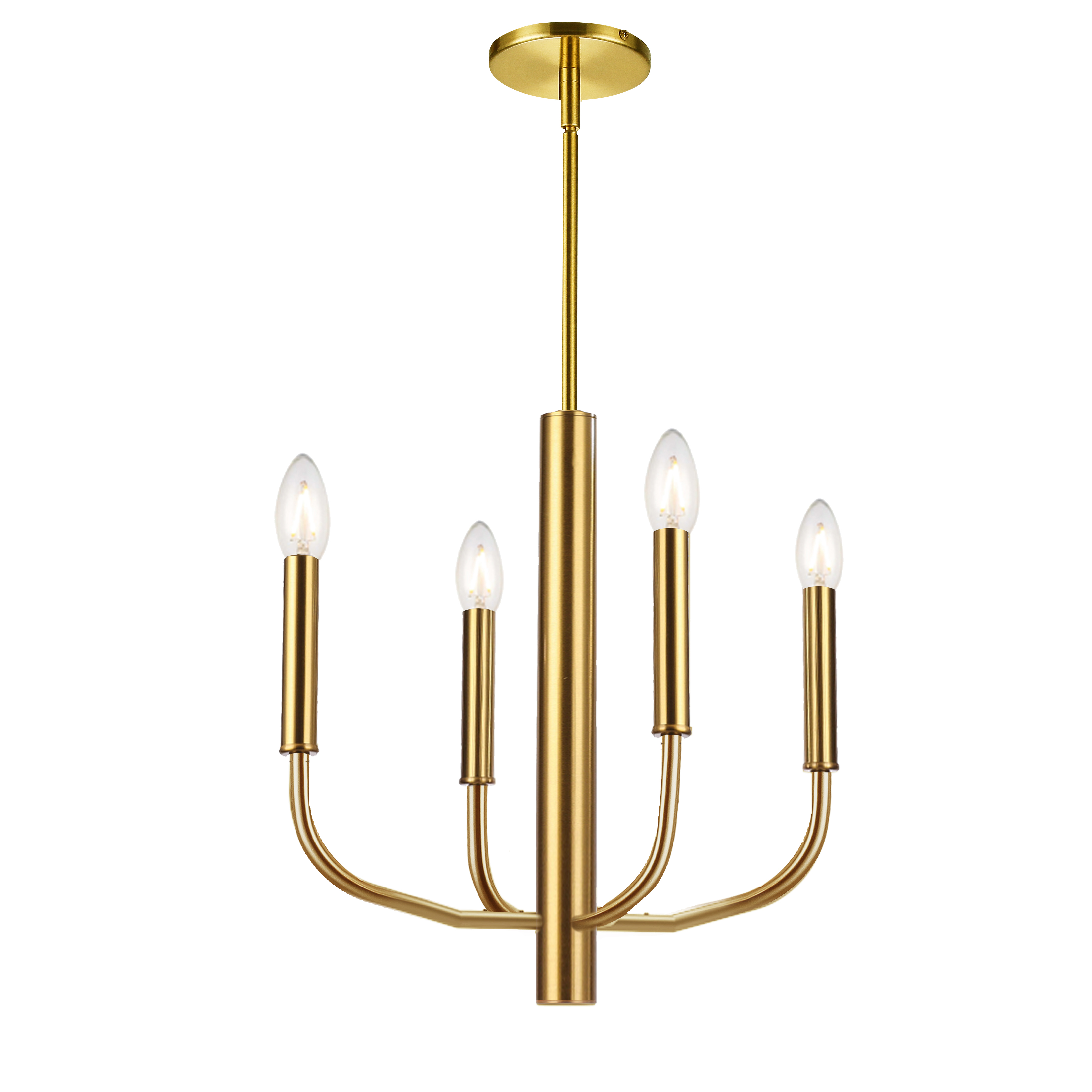 Using a simple idea based on traditional chandelier designs, the Eleanor family of lighting exudes luxury and refined style. It's available in configurations to suit larger or smaller spaces.  The metal frame in a choice of finish features a strong vertical drop, with arms that curve gracefully upwards in one or two tiers. An optional fabric shade encompasses the silhouette while diffusing the light to a softer glow.  Elegant and striking in its effect, Eleanor lighting will enhance the main rooms of your home, including living and dining rooms, or a main foyer area.