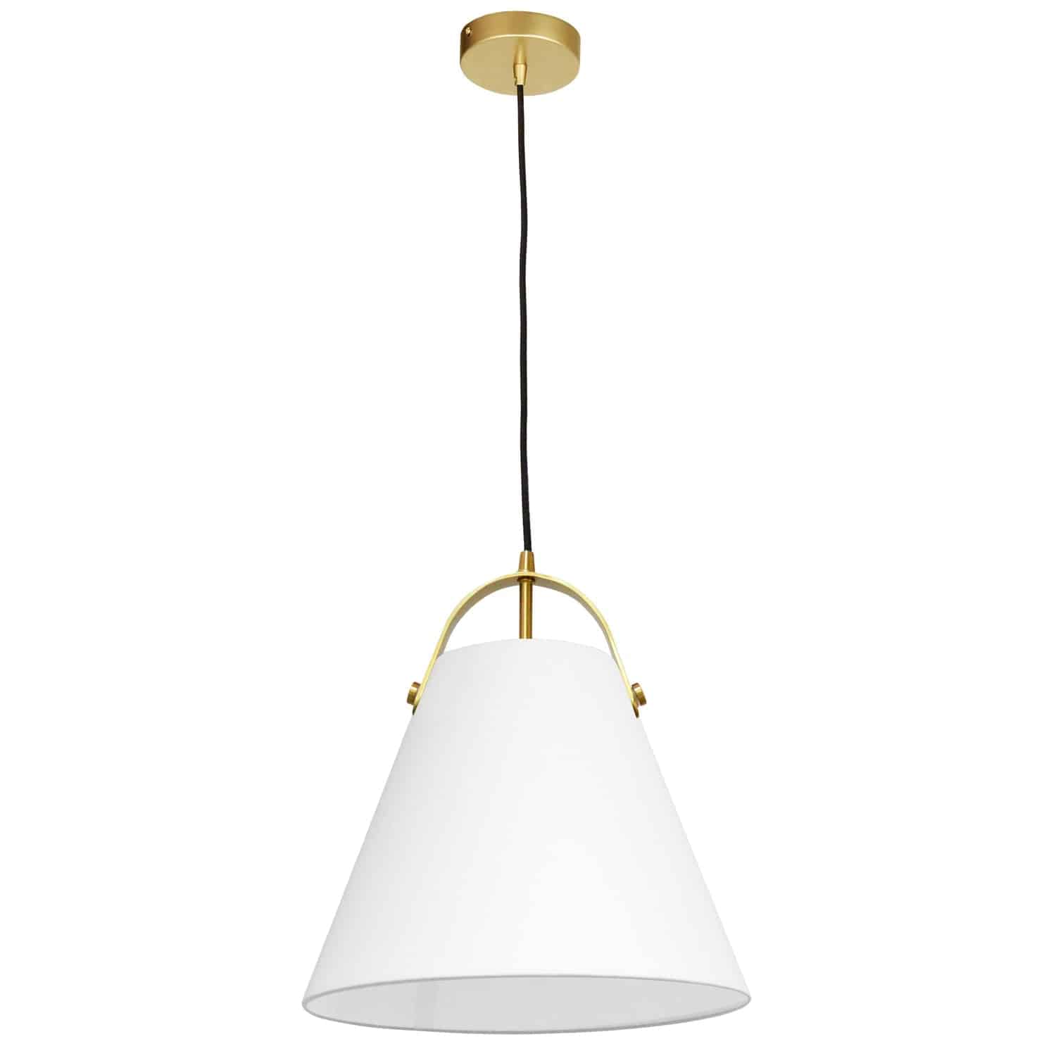 The Emperor family of lighting makes a clear statement about your sense of style. Its tapered silhouette creates a versatile look that can work with any contemporary furnishings. The metal frame drops to a bell style fabric shade. The two basic elements are joined by a curved metal design element on the top side of the shade that draws the eye, and gives Emperor lighting its distinctive profile. Emperor lighting will enhance your décor in a stylish kitchen or dining room, or a main hallway in your home.