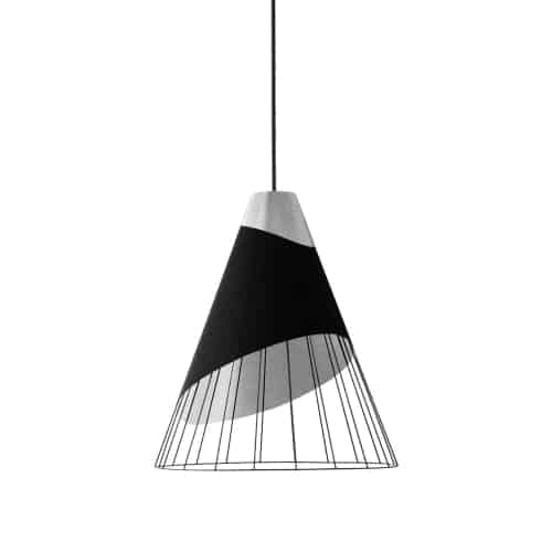 If drawing attention is your goal, you'll find a stylish solution in the Farthingale family of lighting. The design features an attention to detail that creates a luxurious effect. The intriguing construction begins with a metal frame that drops into a spoked cone shape. A slanted, hardback fabric shade features contrasting inner and outer finishes, and a steel fabric cap finishes the look. The super stylish Farthingale family of lighting adds an instant focal point to foyers or hallways, and a pop of interest to the sleek lines of a kitchen.