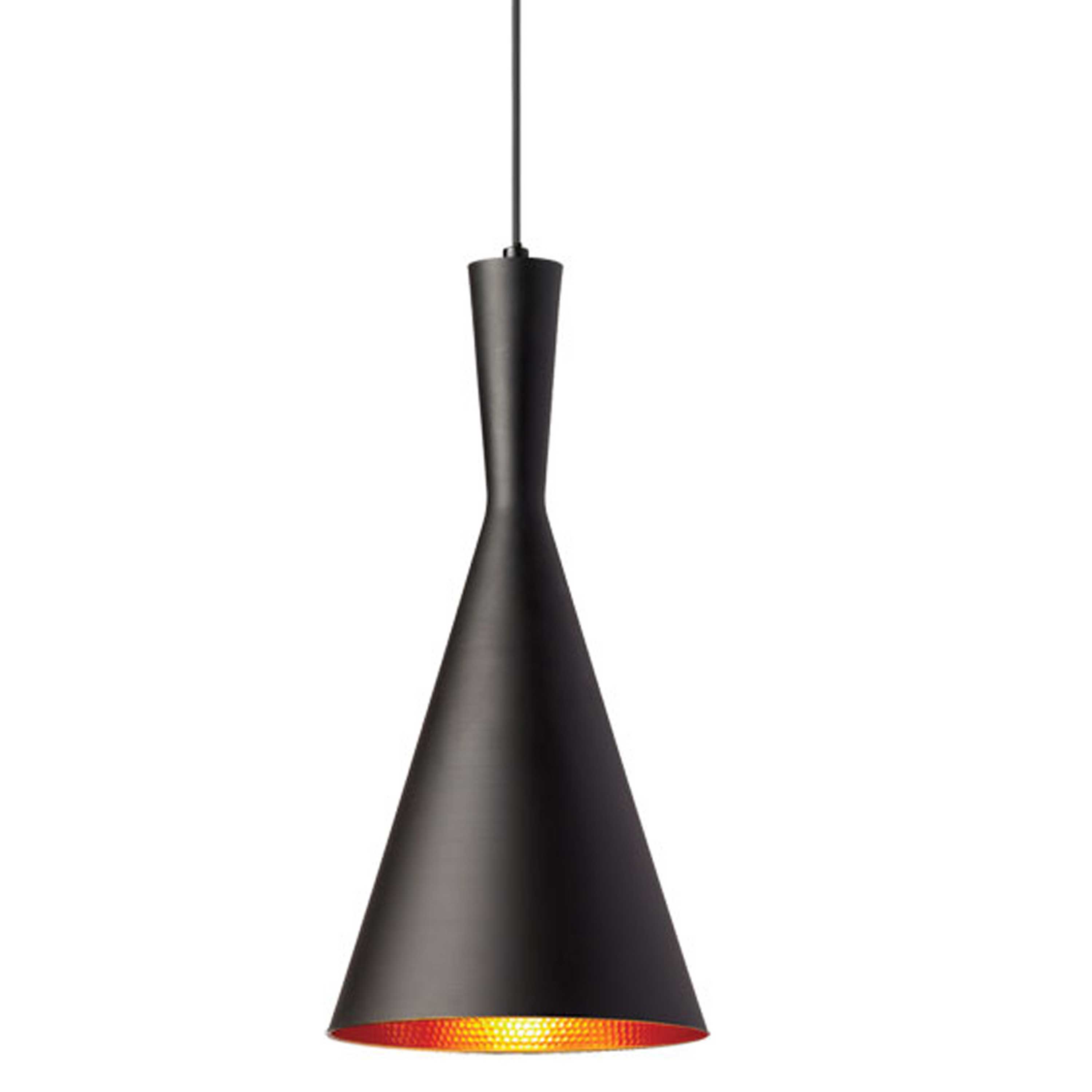 Sleek and stylish, the Helsinki line of lighting fixtures adds a chic fashionable note to your home décor.  Helsinki pendant lighting features a solid, opaque shade and canopy in a variety of shapes with gracefully curved lines. The shade comes in your choice of matte black with a gold finish interior or matte white with a silver finish inside to give you warm lighting in skin flattering shades that will complement most colour palettes, including contemporary neutrals. Available in single bulb configurations, Helsinki lighting is ideal for hallways or smaller rooms and areas.