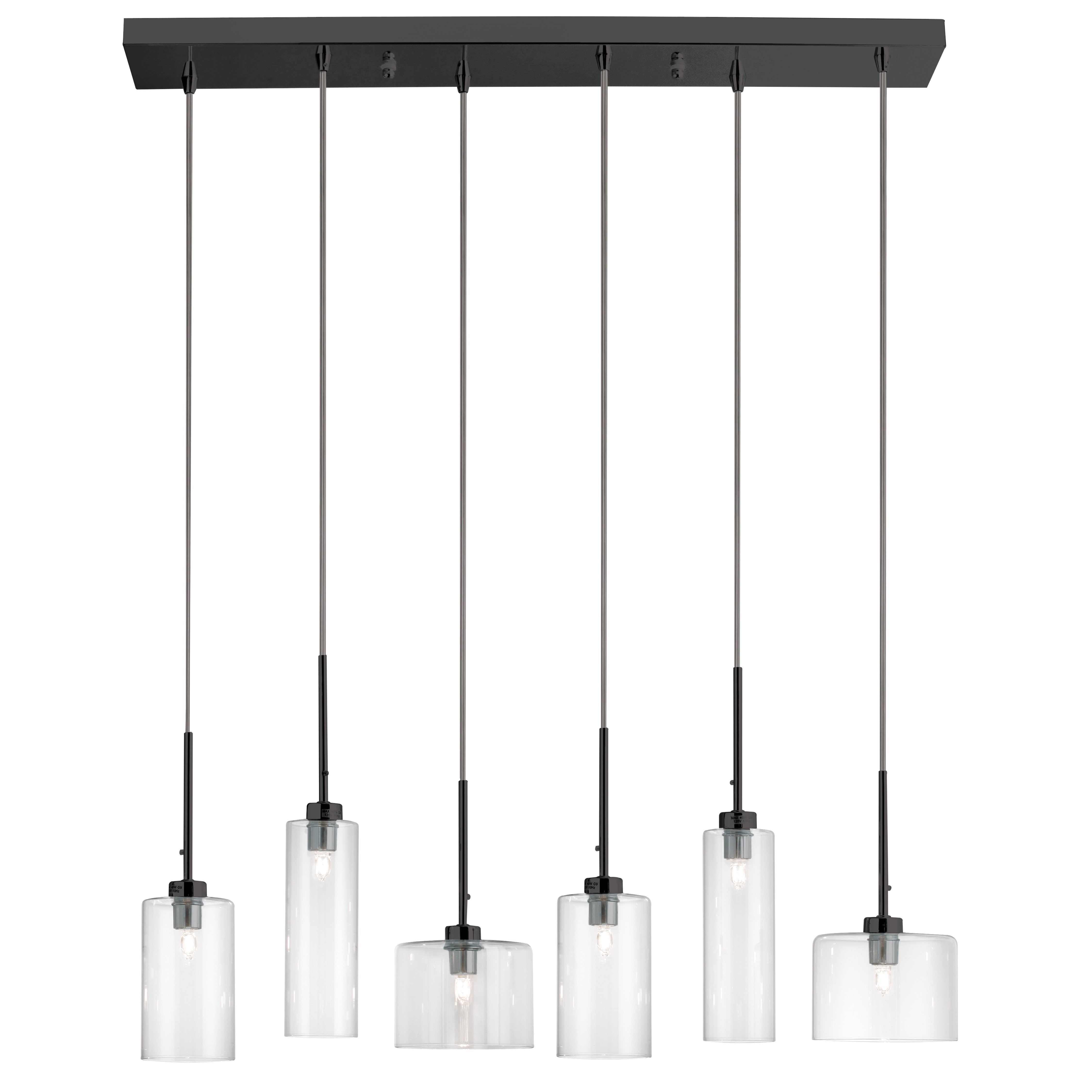 Industrial Chic  as the name implies, this family of lighting takes its design cues from the industrial world even as its sense of aesthetic could come from any couture house. These bold pendant lights will make a noticeable statement no matter what other furnishings the room may hold.  The Industrial Chic line comes in a choice of rounded ball or tubular styles and fashionable combinations of satin chrome and/or matte black with clear silver or black textile cords. They bring a note of ultra-modern design that can enhance or blend in with existing décor schemes but will always draw attention.
