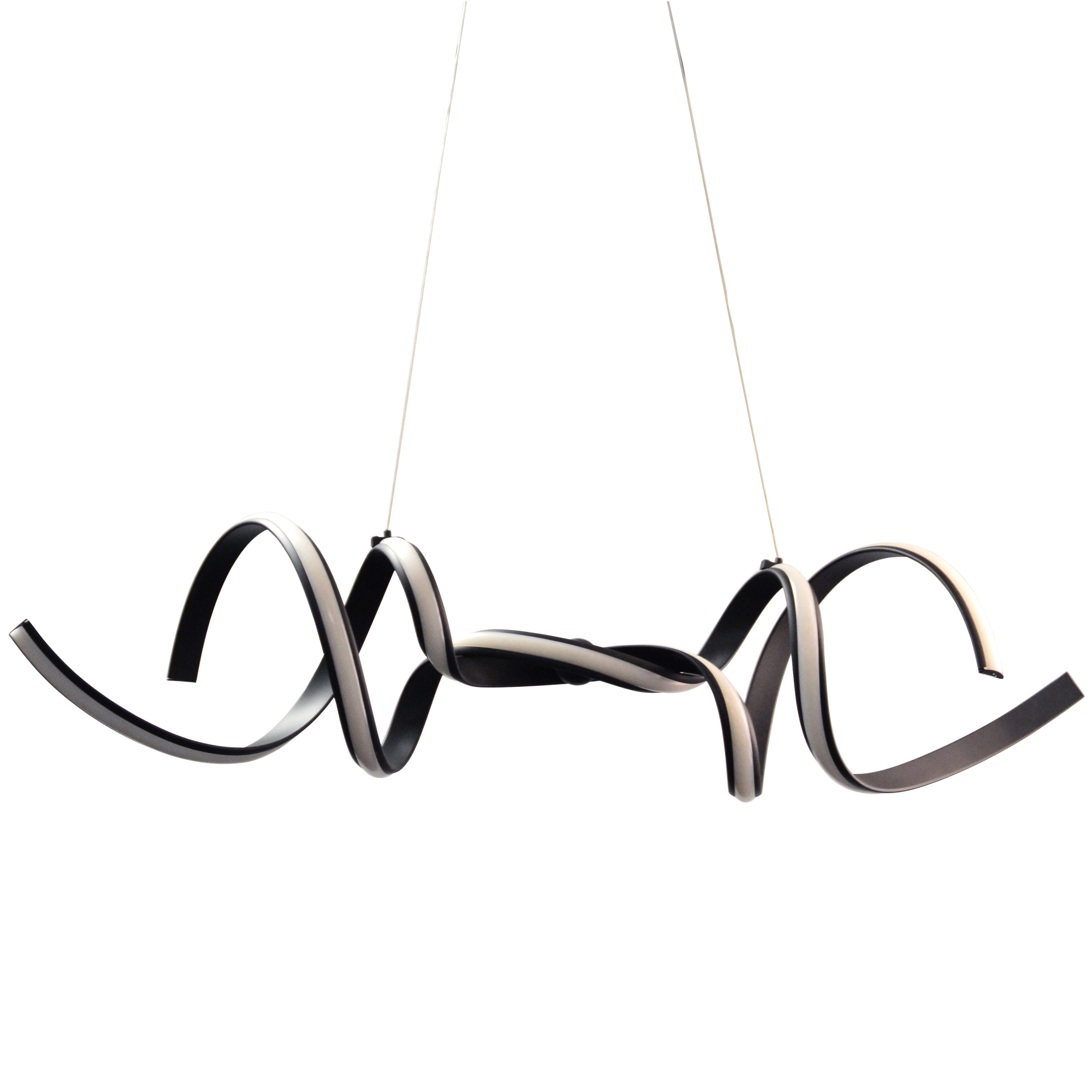 The Irene family of fixtures will add undeniable artisan-style flair to any space within your home. With its mesmerizing design, it creates undulating movement and welcome curves in ultra-modern and minimalist settings. The intriguing design is crafted in metal with a matte black finish that blends into any color palette. The pendant light is available in either a dramatic horizontal drop, or fascinating vertical configuration, with integrated LED for an ambient glow. An Irene light will be a bold focal point for a hallway or foyer, and draw attention to furnishings in a living or dining room.