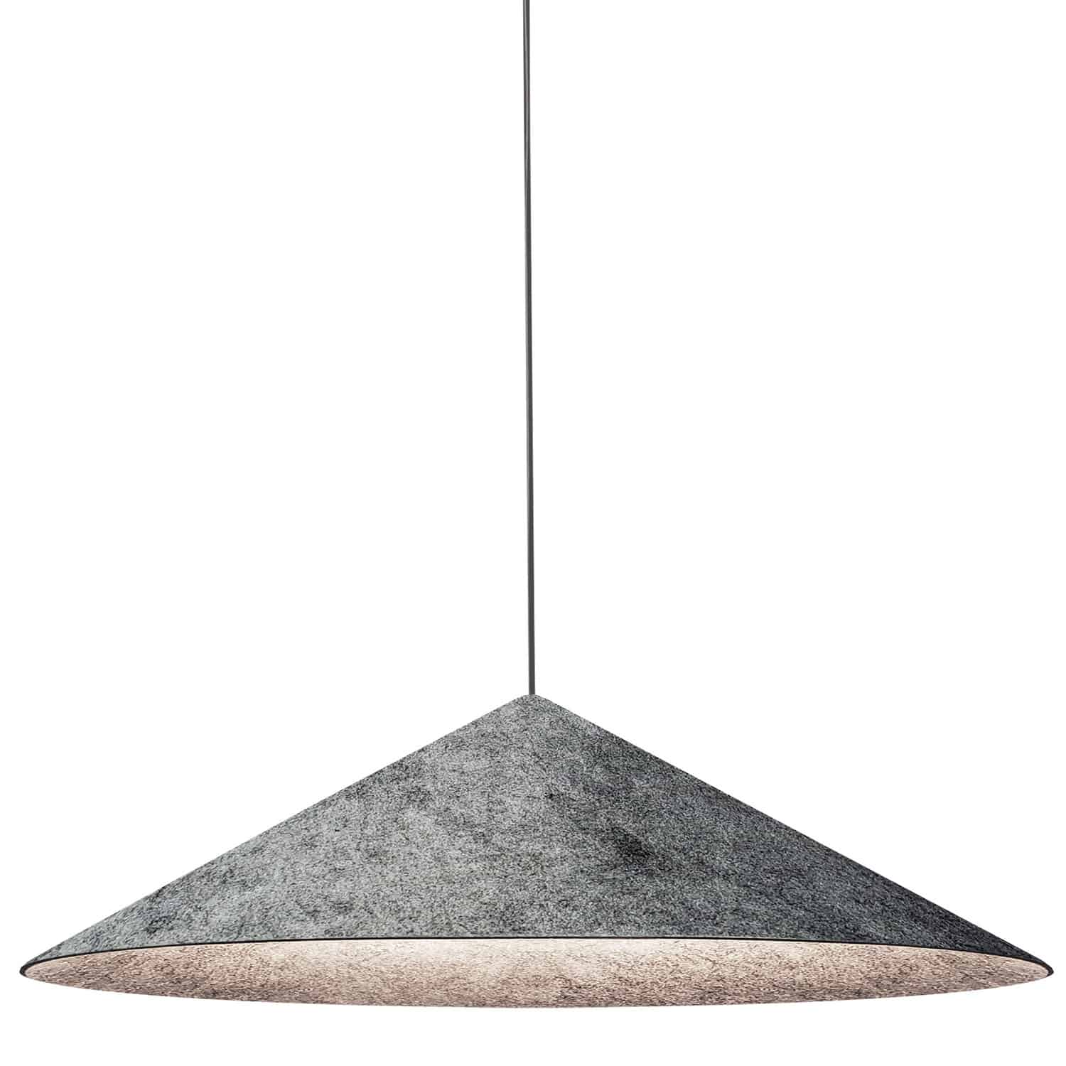Minimalist in its design aesthetic, and versatile in its appeal, the Jessica family of lighting features a subtle sense of style. It's a look that is contemporary in its simplicity. The matte black frame drops into a tapered drum with a soft gray felt fabric shade. The effect is understated, yet fashionable, and offers a flattering glow of light. With its substantial proportions, Jessica lighting is suitable for major areas of your home, including living and dining rooms and bedrooms, as well as office spaces.