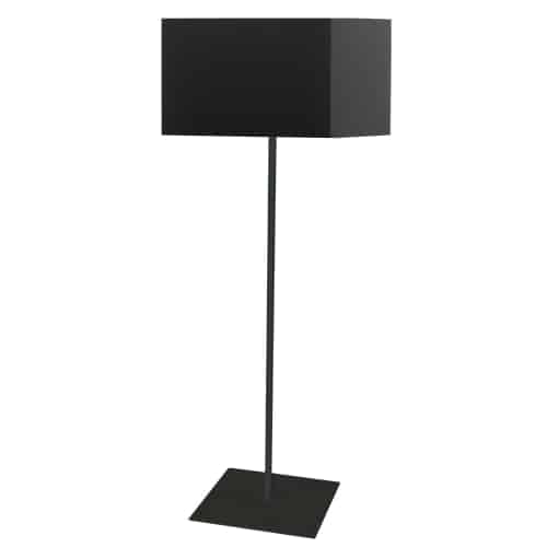 1 Light Square Floor Lamp w/ Black Shade