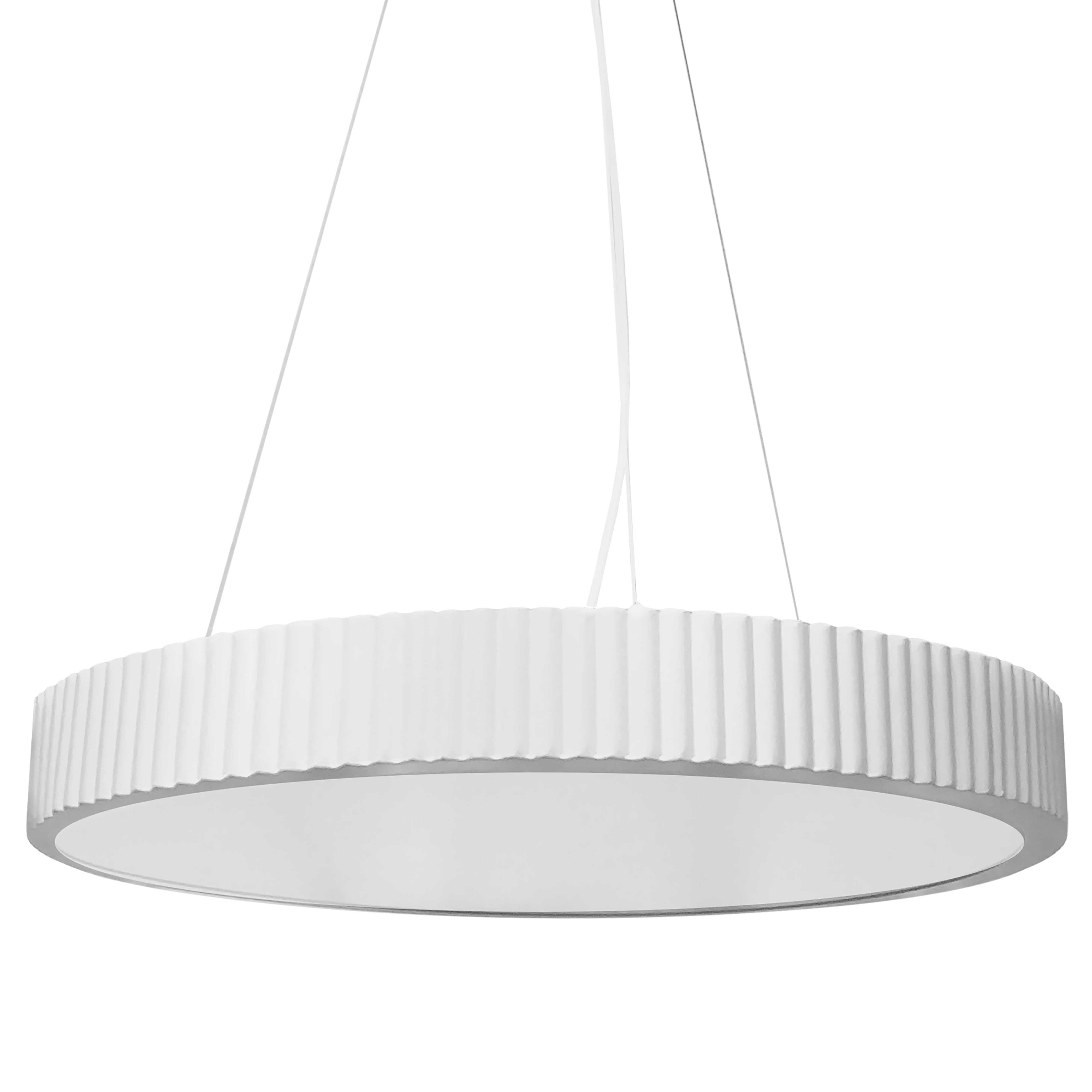 The Nabisco family of lighting takes the cute cut of a cookie and turns it into an element of chic contemporary décor. With flush and pendant options available, the design can work in both small and large spaces. The metal frame features a ridged circle drop in matte black for a subtle textural element. An LED with a white acrylic diffuser along the inside edge softens the glow to a face-friendly luminosity. Its unfussy look and simplified construction will complement mid-century to modern dining or living rooms, and hallways.