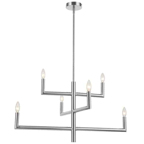 A linear design based on right angles, and a variety of configurations, give the Nora family of lighting a go-with-anything appeal. The effect is fashionably contemporary, while incorporating elements of vintage design. The metal frame in a range of formats features a drop with vertical arms that are angled upwards at 90 degrees. Clear glass fixtures are either rounded or flame-shaped for a more or less subtle look. The Nora family of lighting draws the eye, spotlighting your sophisticated taste. With a range of sizes, it's suitable for virtually any space in your home.
