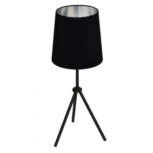 Portable lighting lets you add style and welcome light to any corner of your home. Because the shade directs the light, they are especially useful as reading lamps placed around seating or used in a home office setting. This line of floor lamps uses a stable tripod design featuring a frame in satin chrome finish with optional black. Classic conical shades come in fashionable black or white with silver interior or black with warm gold finish on the inside. Or, choose a shaped shade with a unique faceted look to add visual interest anywhere you place it. Clean lines and a sleek profile make tripod floor lamps a welcome addition to any room or design plan.