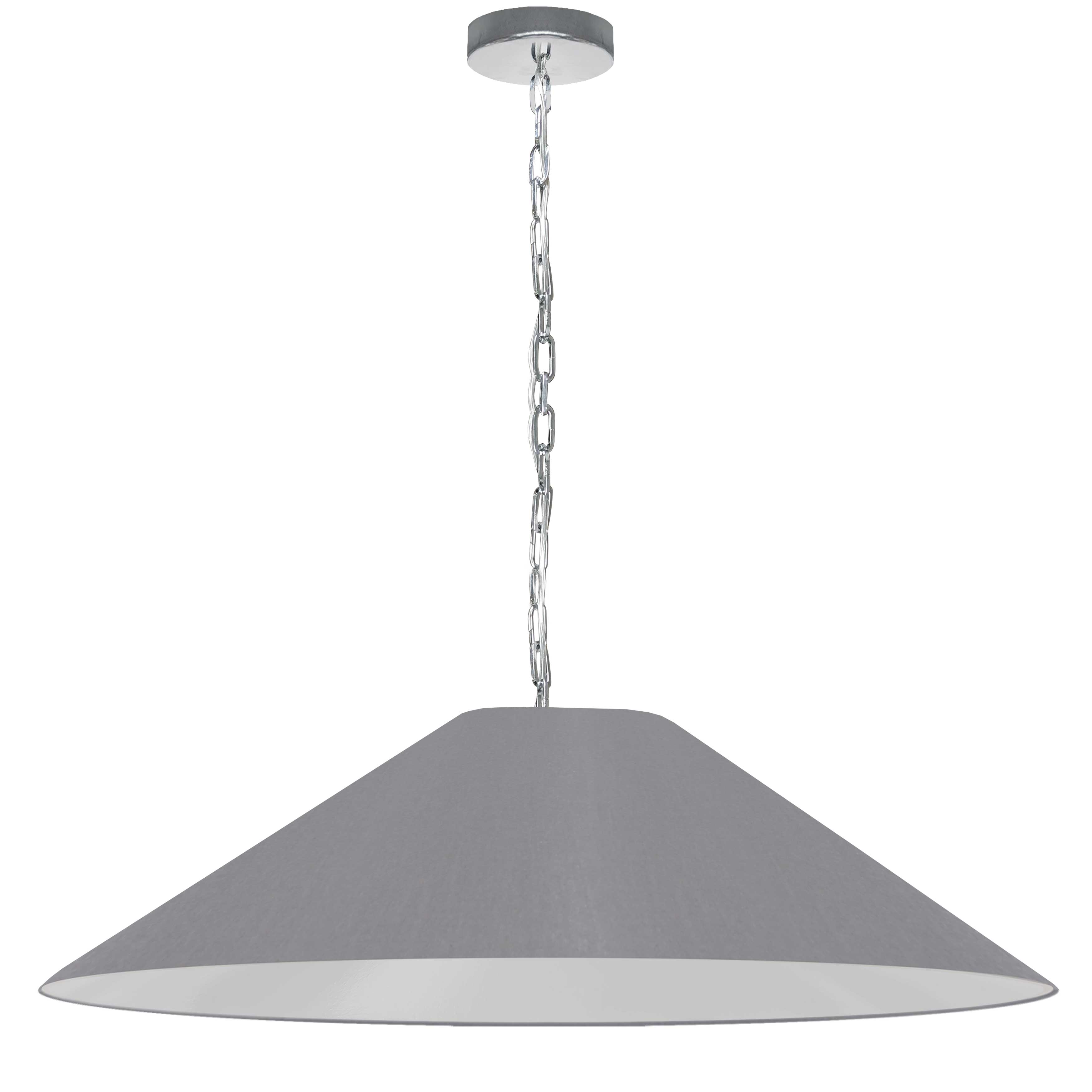 1LT Incandescent Pendant, PC w/ GRY Shade