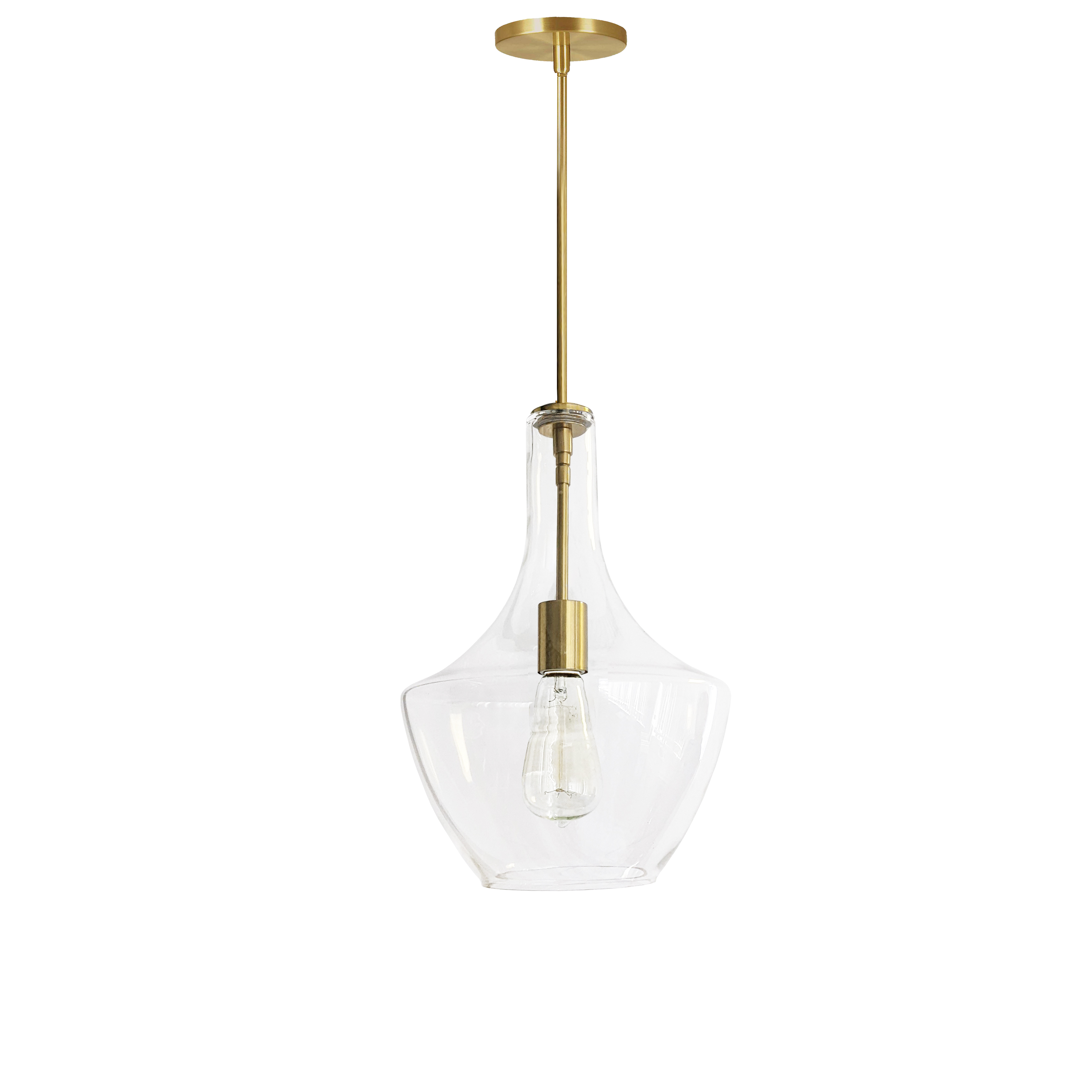 While its graceful lines may evoke the designs of yesteryear, the Petalite family of lighting features a thoroughly contemporary edge. It's the combination of modern minimalism and generous curves that create its unique appeal. A modest metal frame drops into a glass housing in a lyrical curved shape reminiscent of traditional lanterns. The effect is stylish, and will provide bright illumination. Petalite lighting has a sensual silhouette that will enhance your living room, kitchen or foyer.