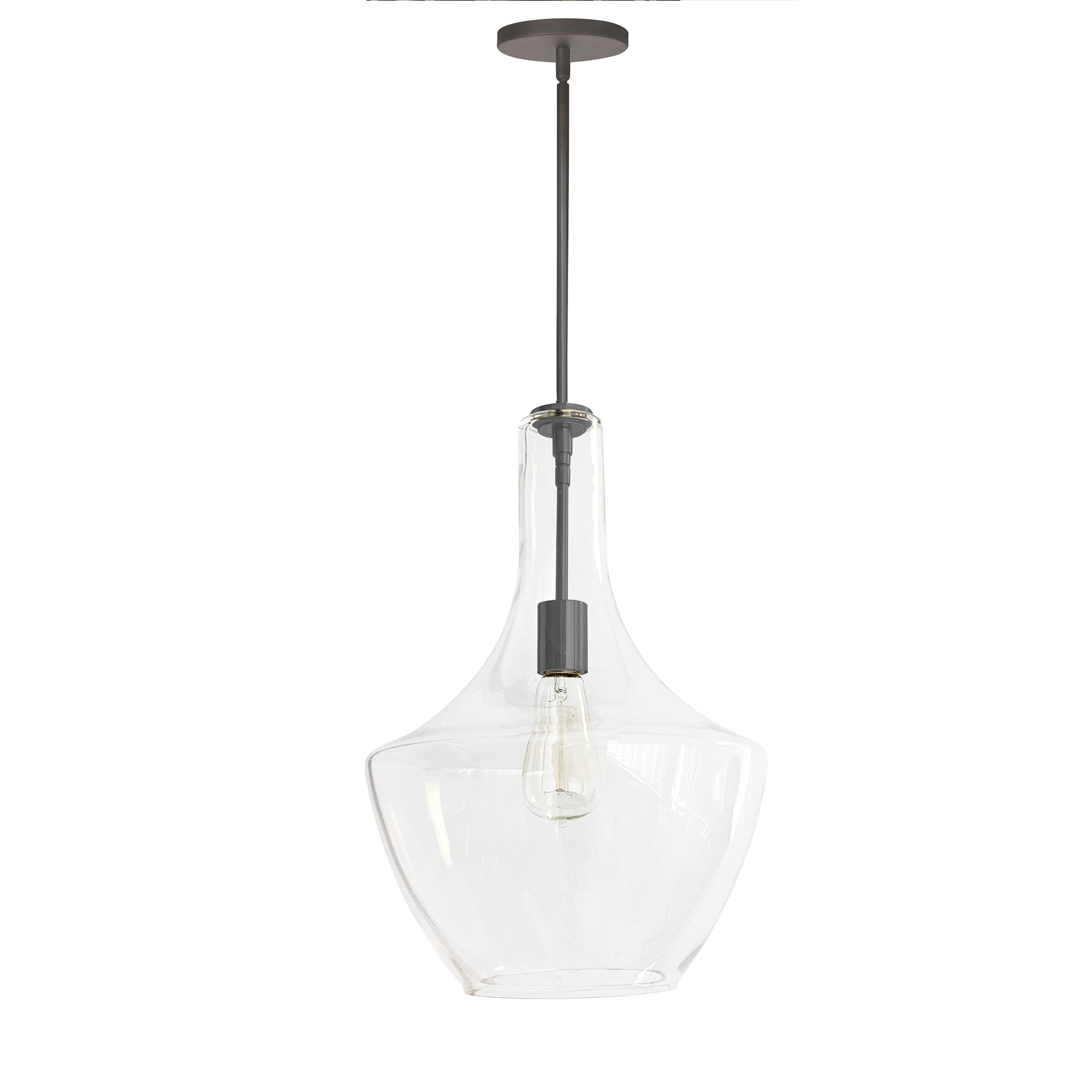 While its graceful lines may evoke the designs of yesteryear, the Petalite family of lighting features a thoroughly contemporary edge. It's the combination of modern minimalism and generous curves that create its unique appeal. A modest metal frame drops into a glass housing in a lyrical curved shape reminiscent of traditional lanterns. The effect is stylish, and will provide bright illumination. Petalite lighting has a sensual silhouette that will enhance your living room, kitchen or foyer.