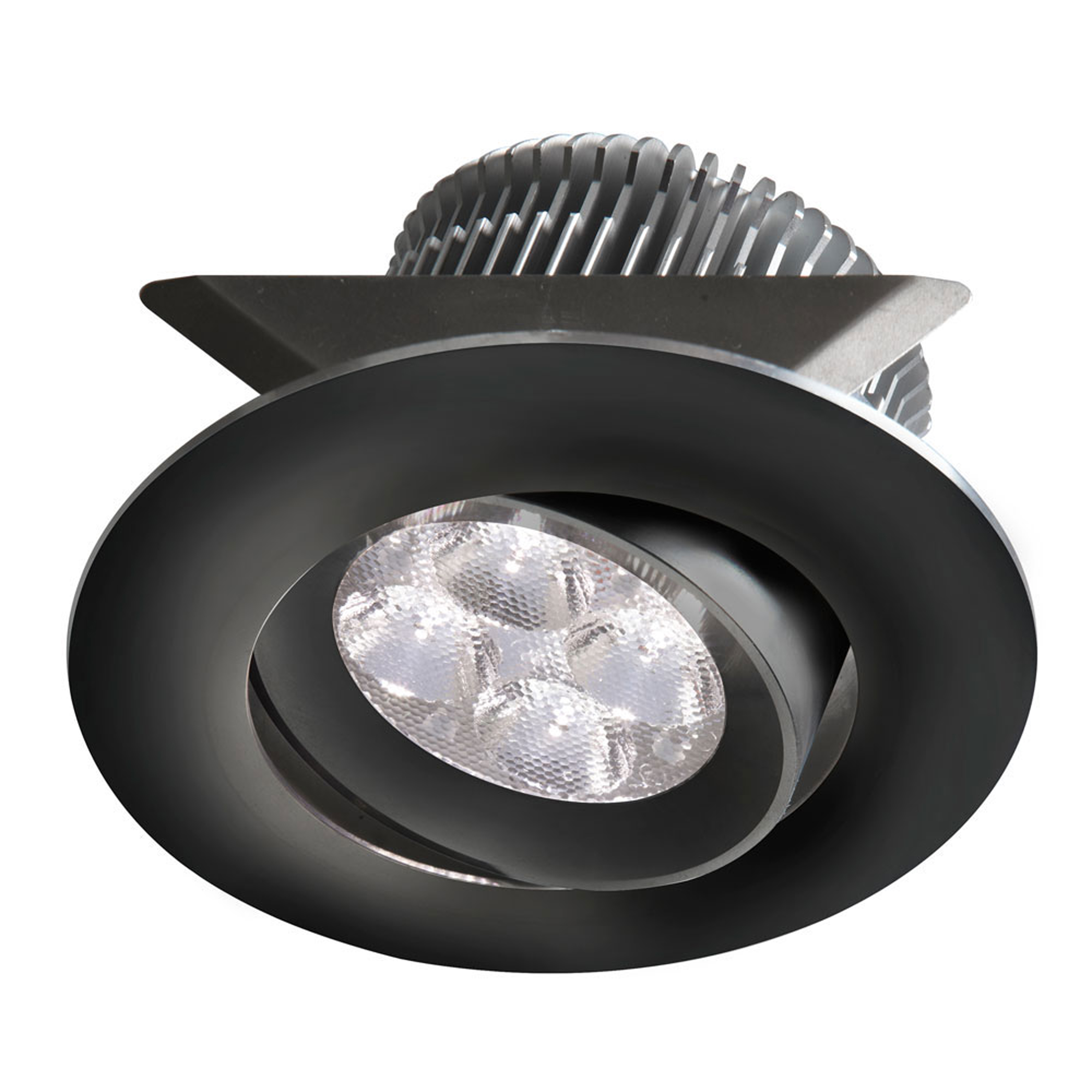 Black 2x4W 3000K, CRI80+, 25° beam, 24VDC input with Male Connector, 18" Lead wire, D84xH50 mm, Dimmable.±25° Adjustable tilt angle.