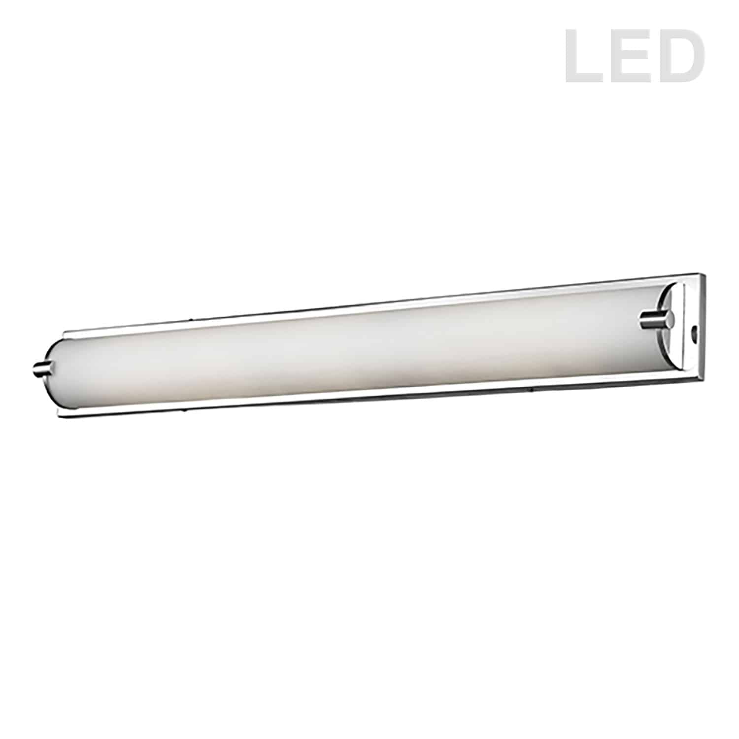 40W LED Vanity Polished Chrome with White Glass